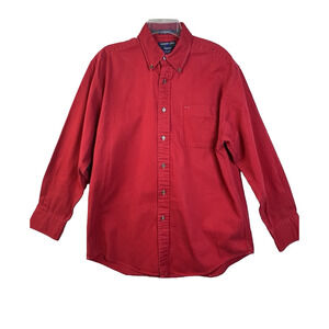 Alexander Julius Classic Button Down Shirt Men Medium Red Thomaston Twill Preppy